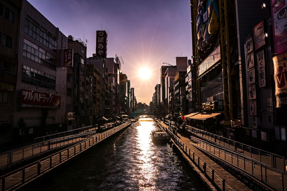 숙박 시설에서 보는 시내 전망