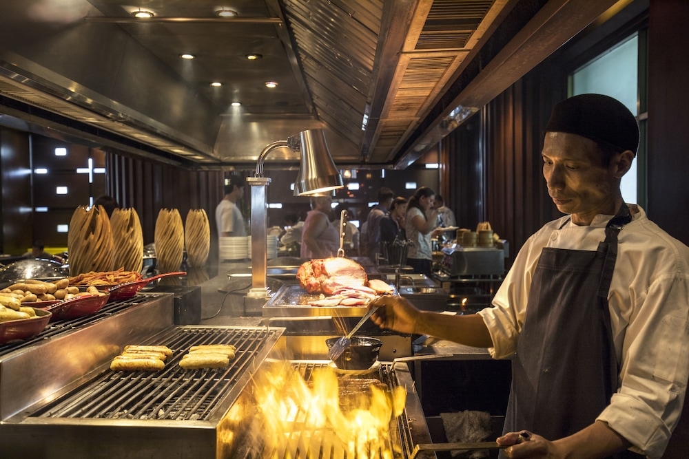 뷔페 아침 식사
