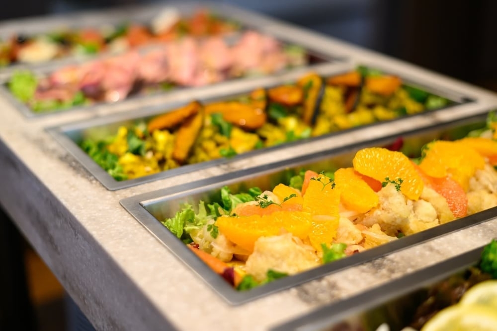 뷔페 아침 식사