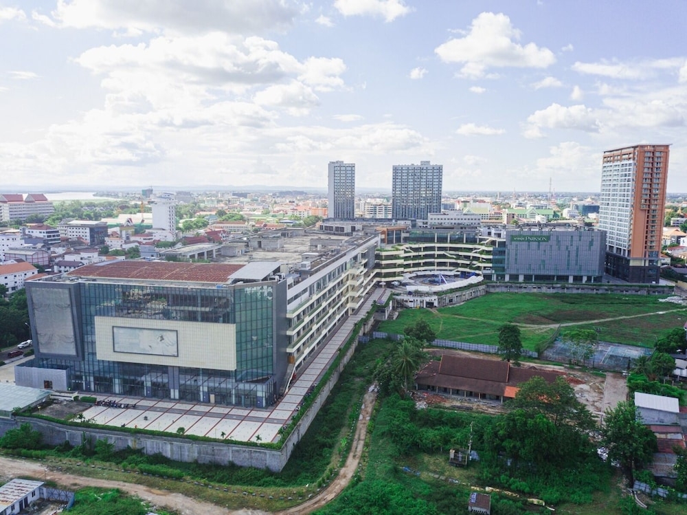 숙박 시설에서 보는 시내 전망