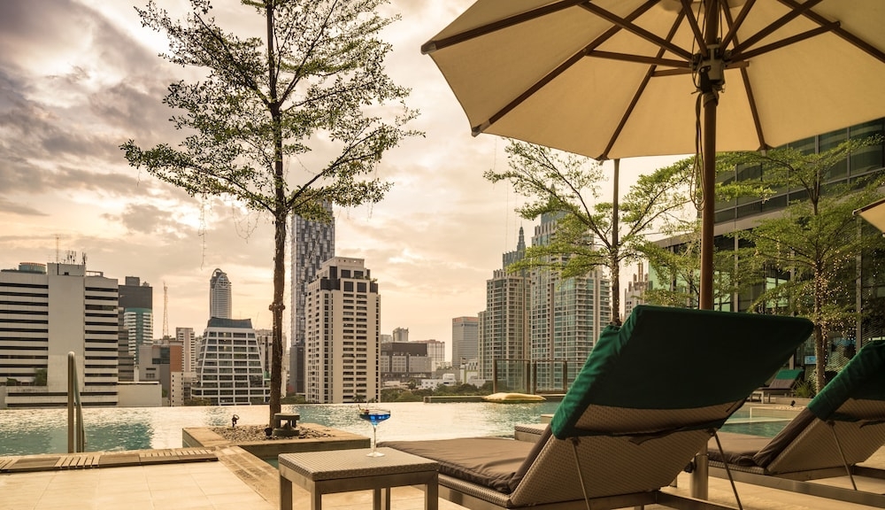 숙박 시설에서 보는 시내 전망