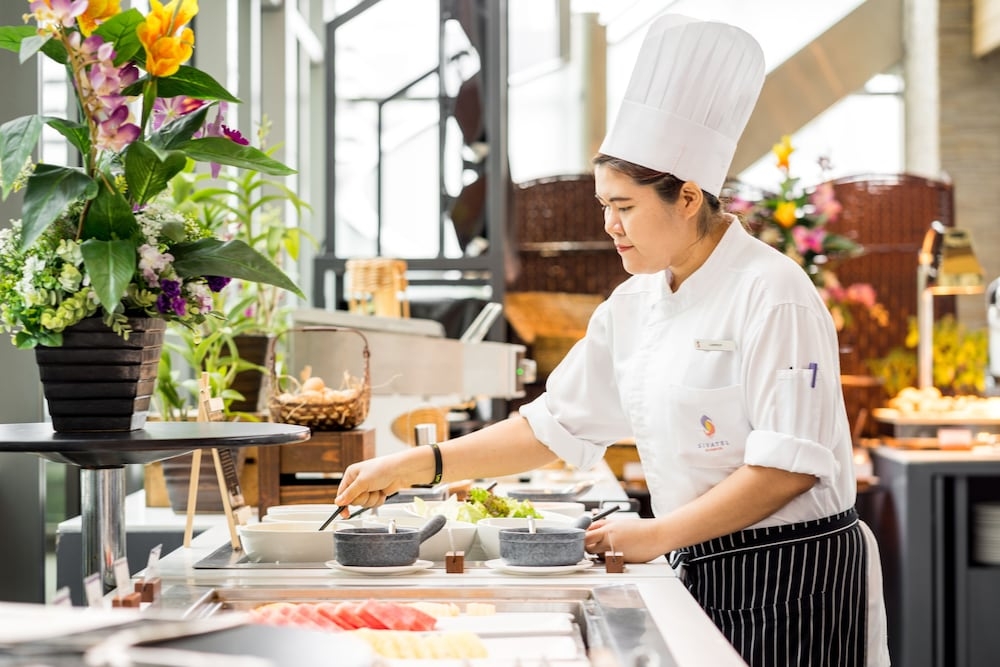 뷔페 아침 식사