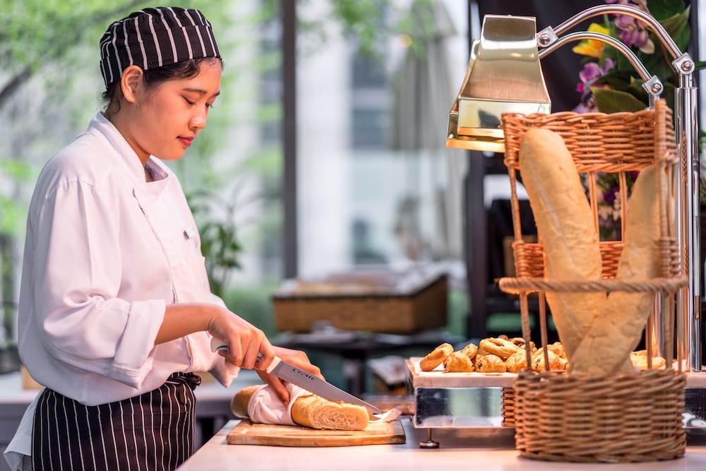 뷔페 아침 식사