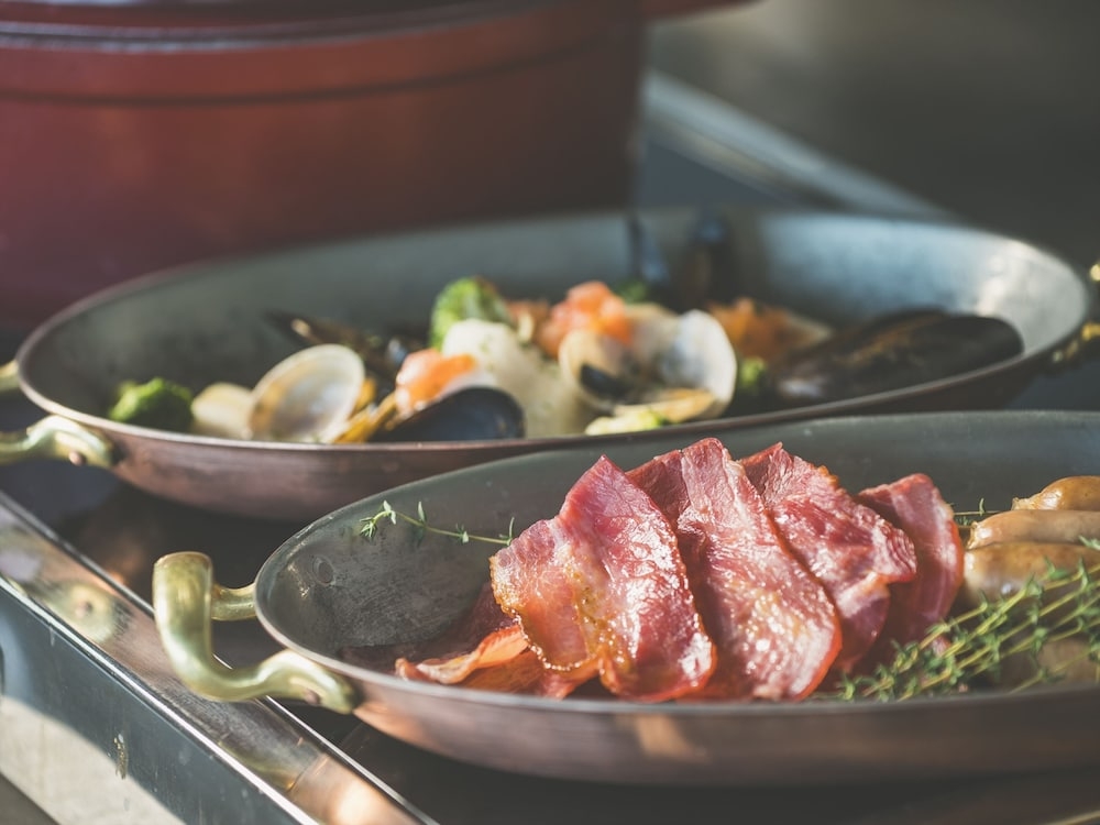 뷔페 아침 식사