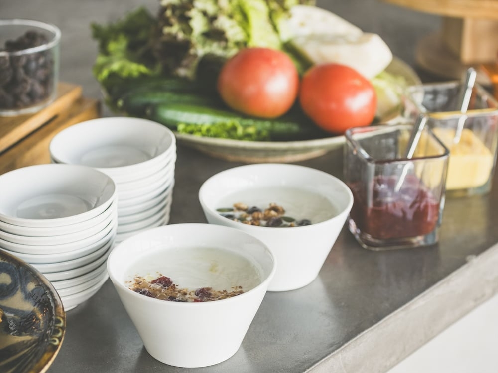 뷔페 아침 식사