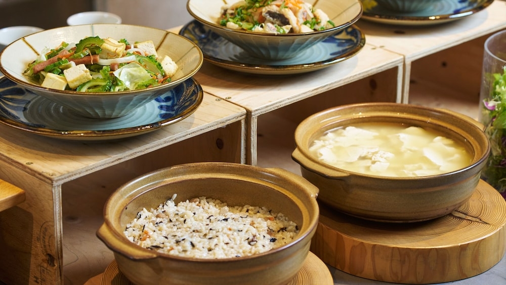 뷔페 아침 식사