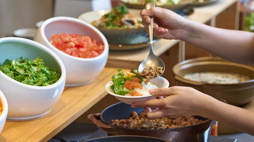 뷔페 아침 식사