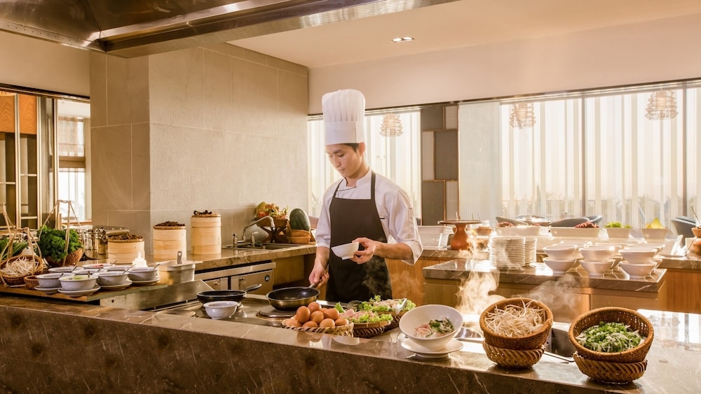 뷔페 아침 식사