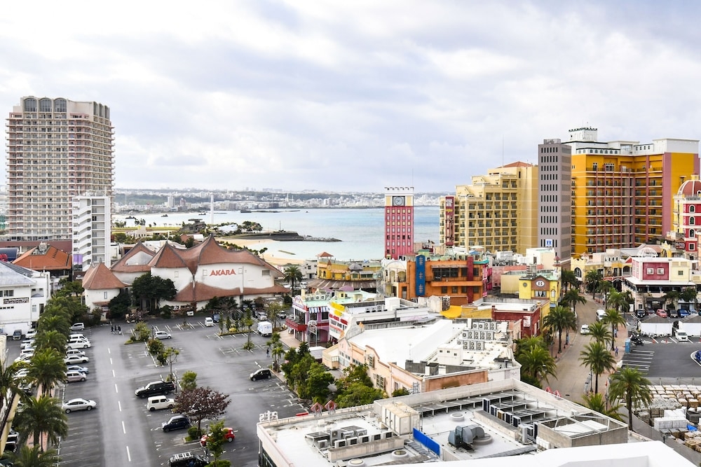 숙박 시설에서 보는 시내 전망