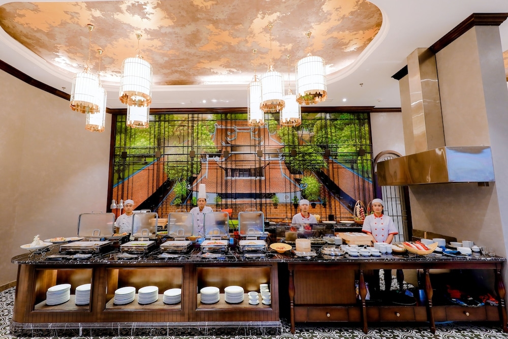 뷔페 아침 식사