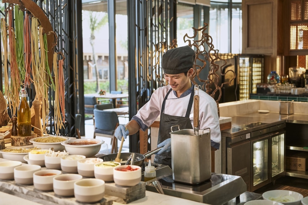 뷔페 아침 식사