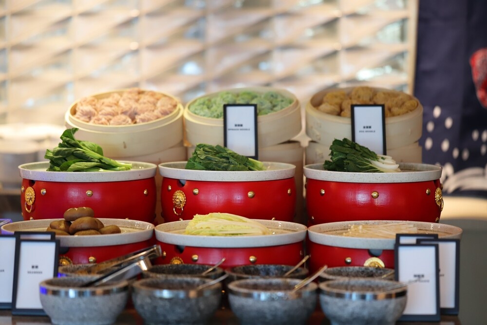 뷔페 아침 식사