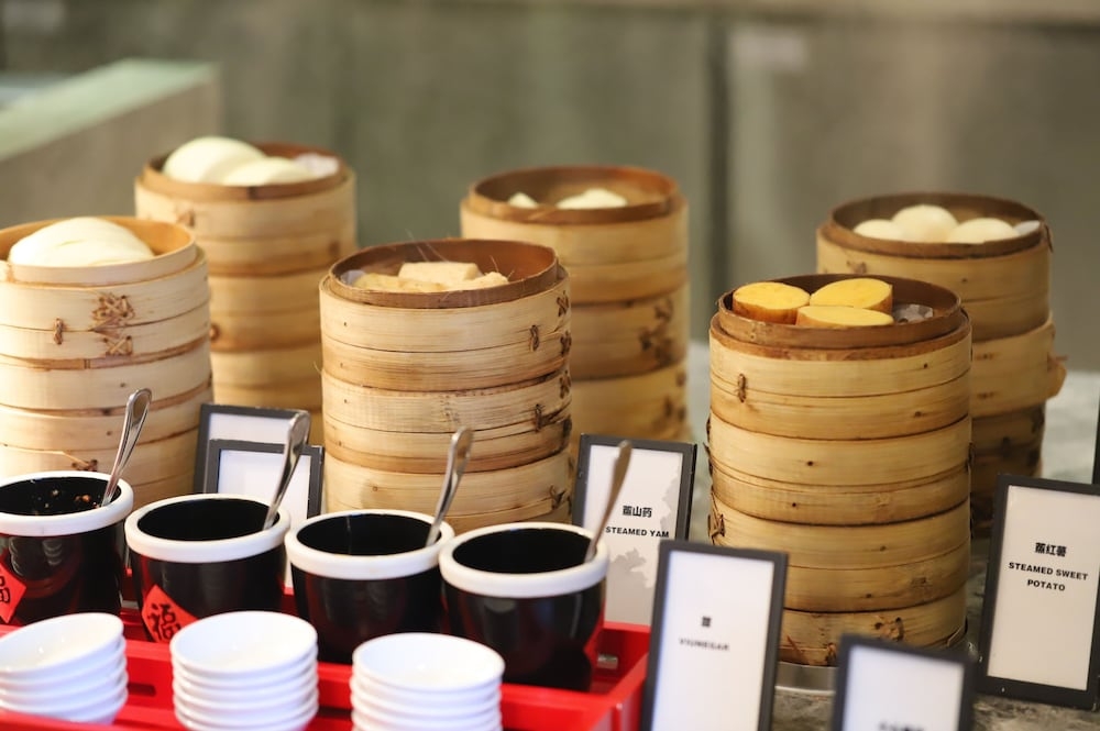 뷔페 아침 식사