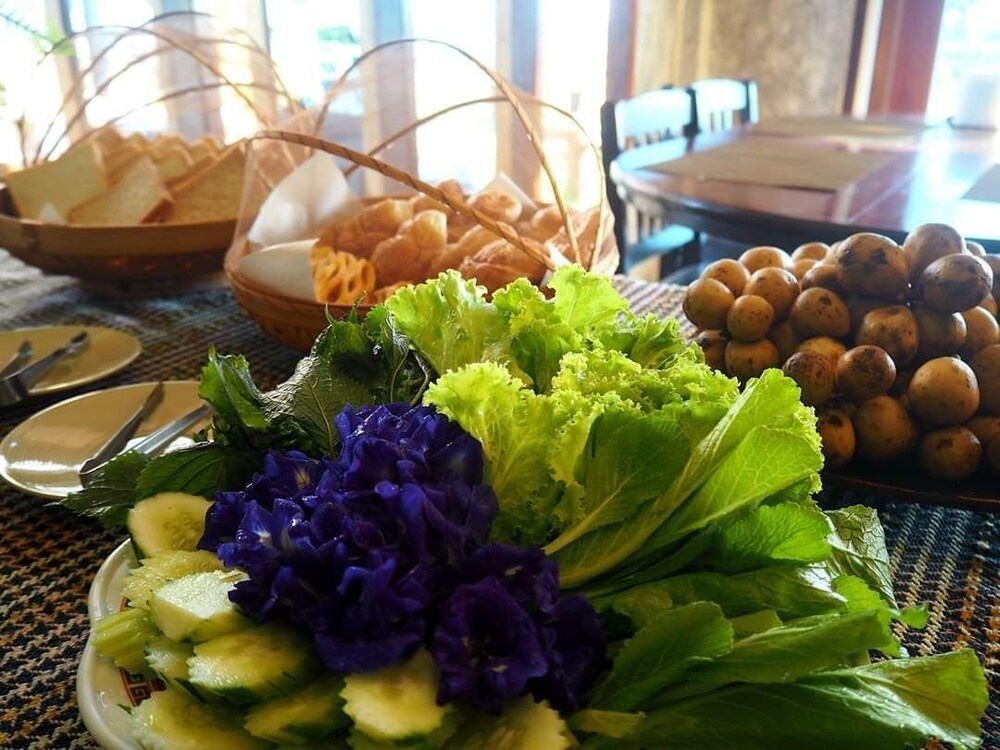 뷔페 아침 식사