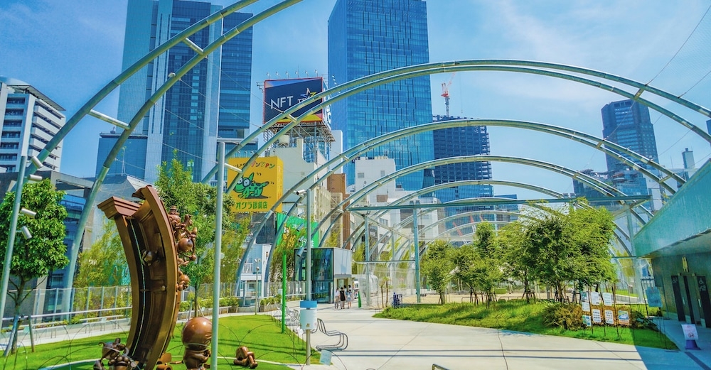 숙박 시설에서 보는 시내 전망