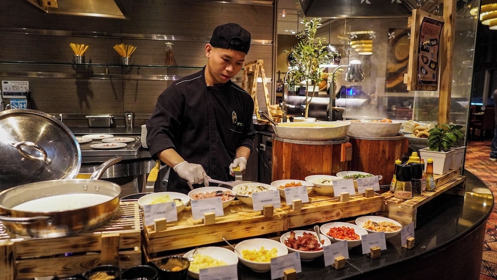 뷔페 아침 식사