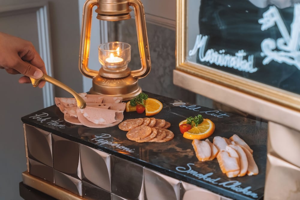 뷔페 아침 식사