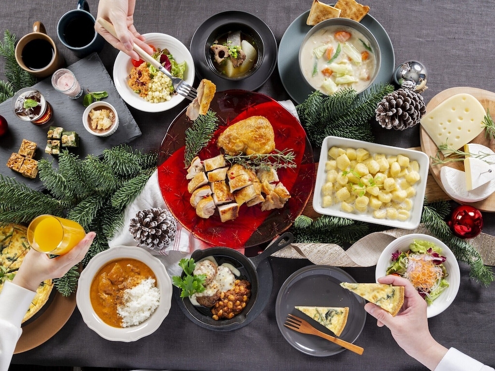 뷔페 아침 식사