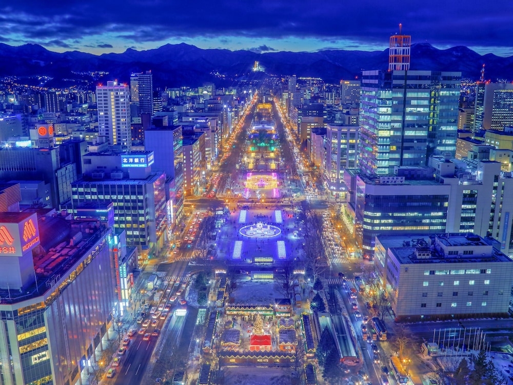 숙박 시설에서 보는 시내 전망