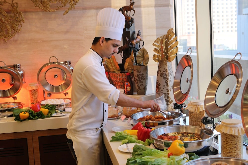 뷔페 아침 식사