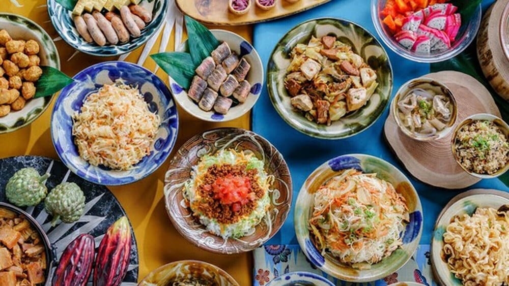 뷔페 아침 식사