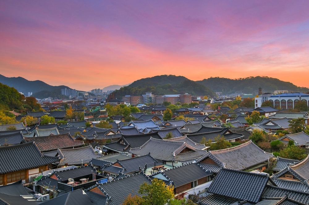 숙박 시설에서 보는 주변 전망