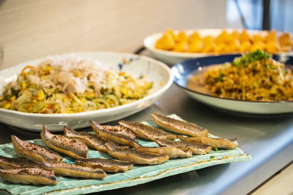 뷔페 아침 식사