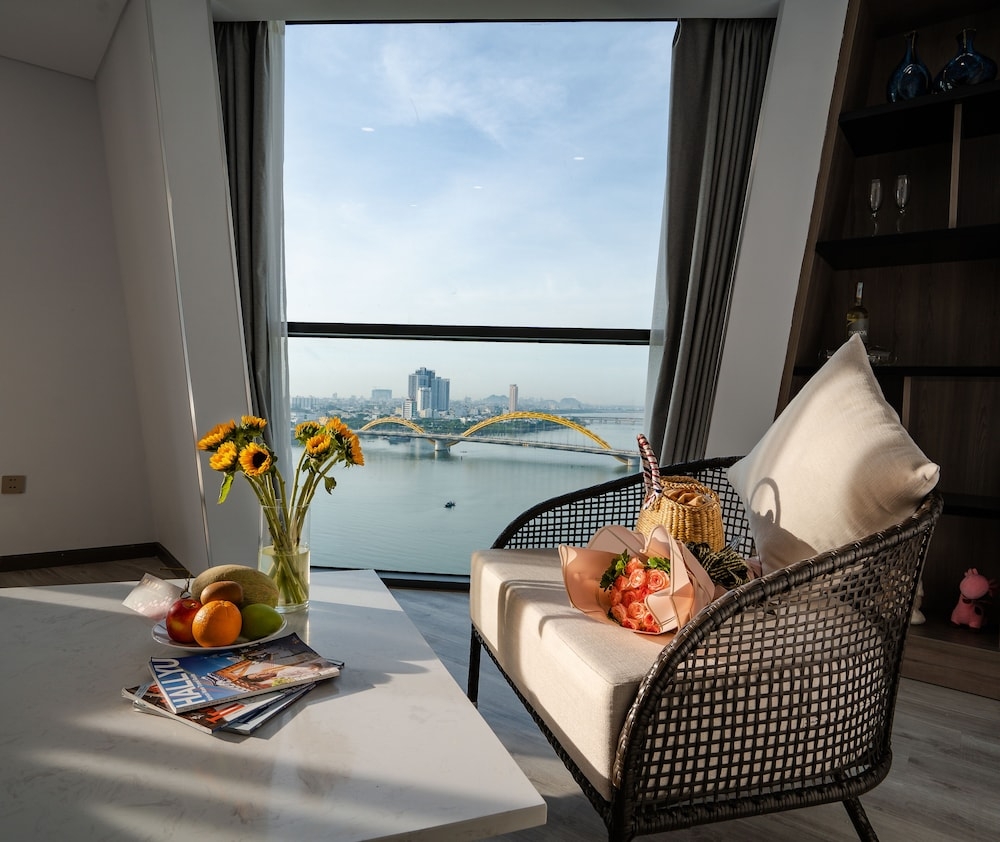 숙박 시설에서 보는 시내 전망