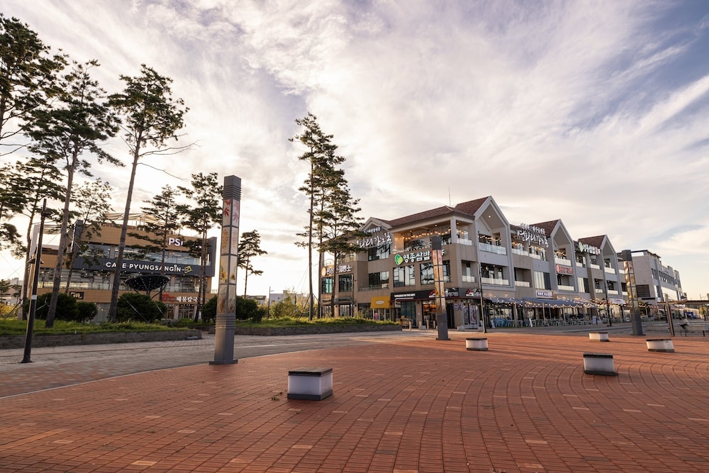 숙박 시설에서 보는 주변 전망