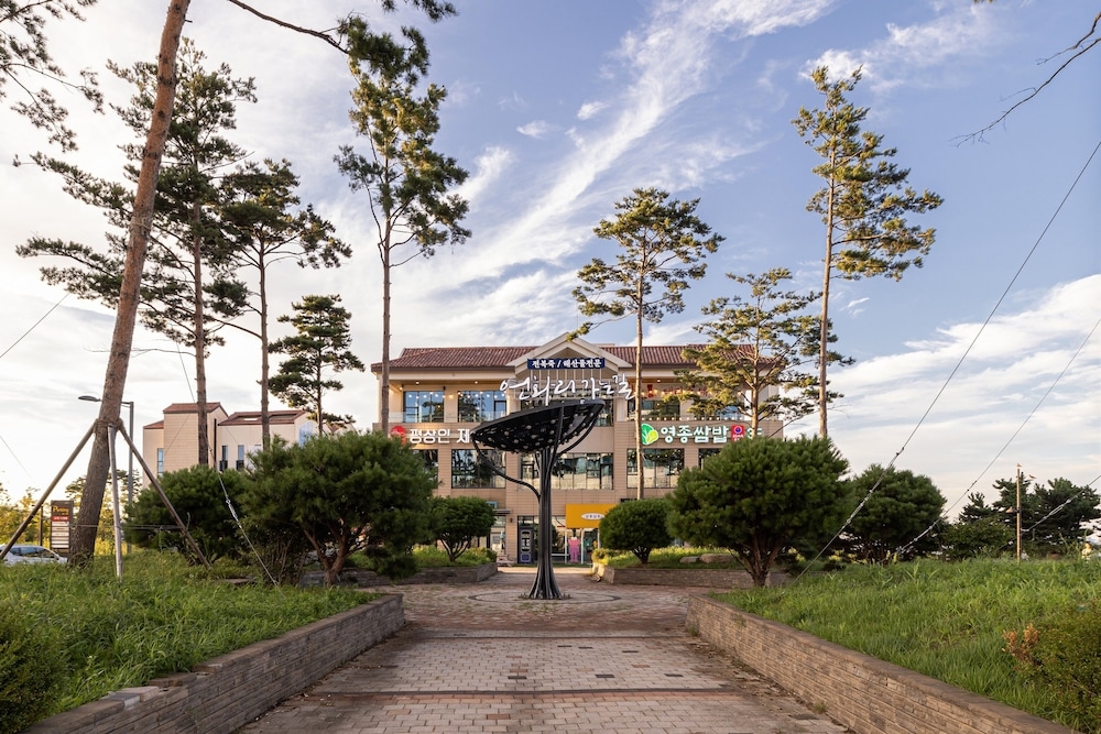 숙박 시설에서 보는 주변 전망