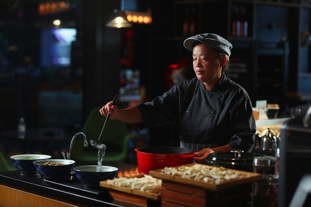 뷔페 아침 식사