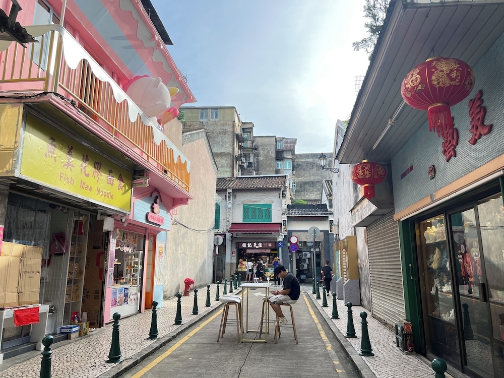 숙박 시설에서 보는 시내 전망