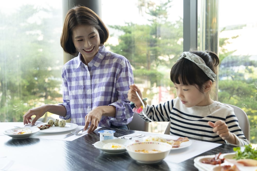 뷔페 아침 식사