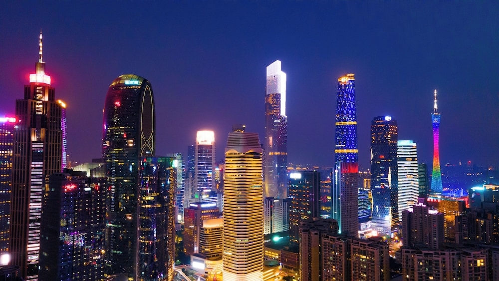 숙박 시설에서 보는 시내 전망