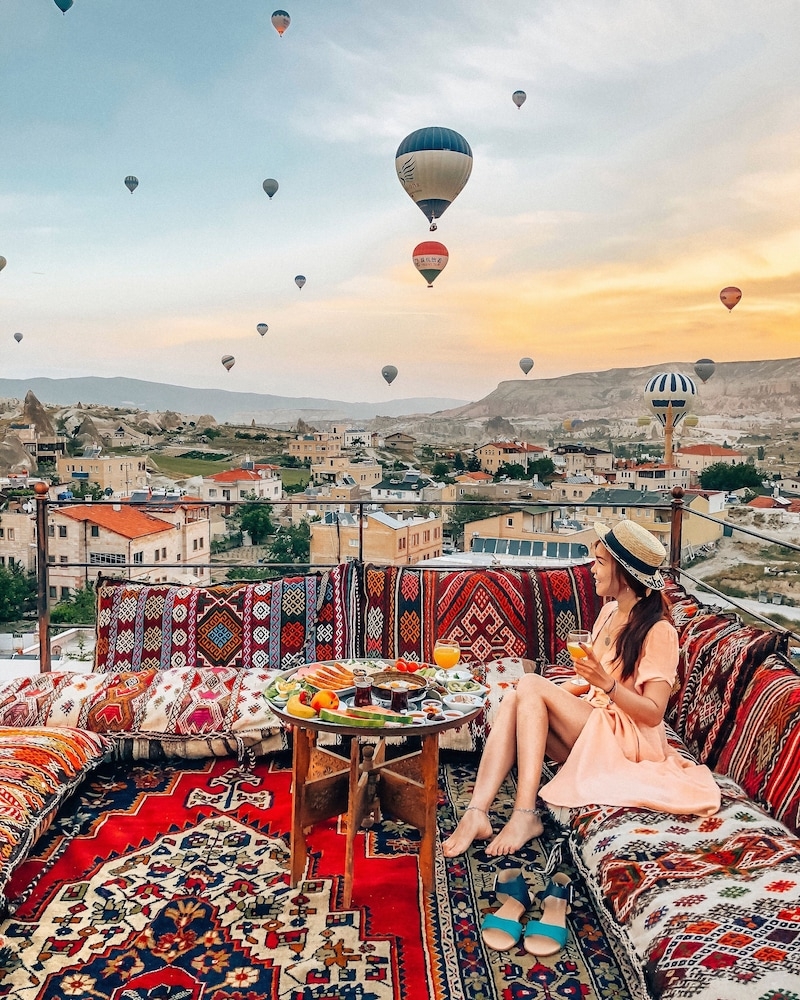 숙박 시설에서 보는 주변 전망