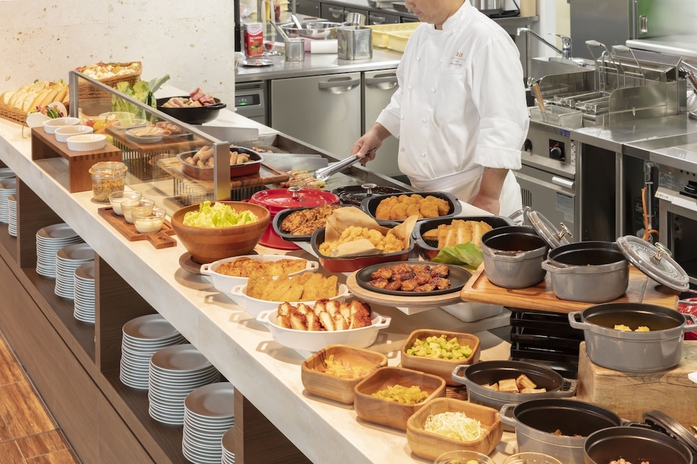 뷔페 아침 식사