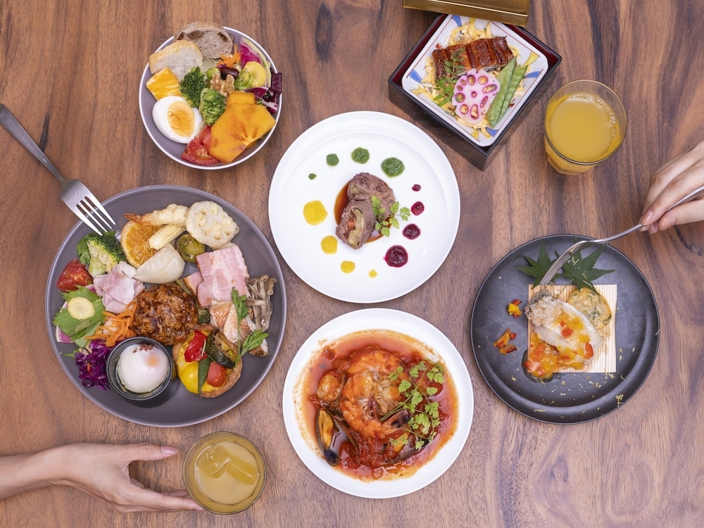 뷔페 아침 식사