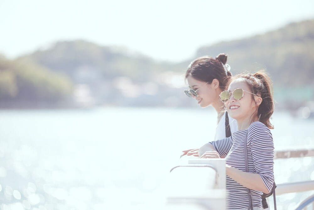 숙박 시설에서 보는 주변 전망