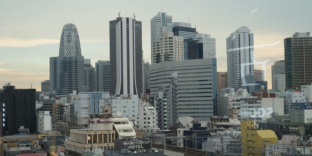 숙박 시설에서 보는 시내 전망