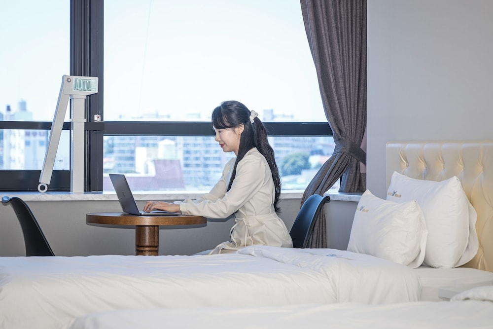 숙박 시설에서 보는 시내 전망