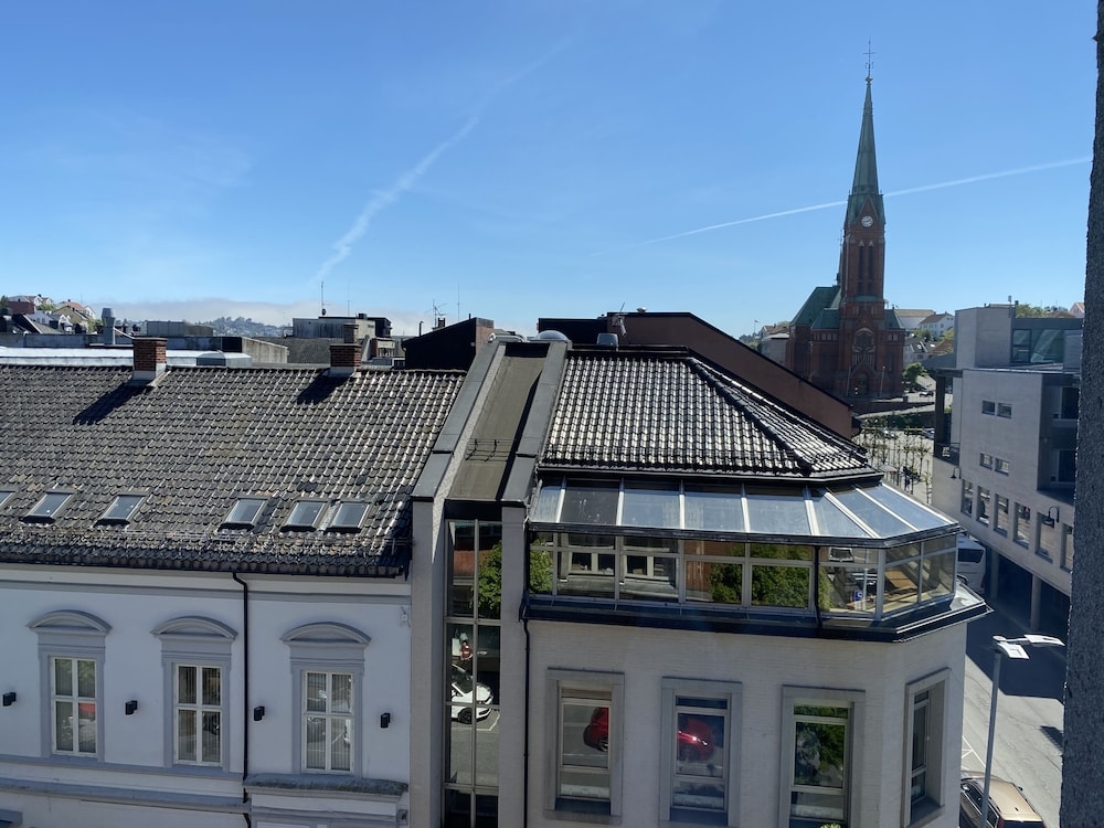 숙박 시설에서 보는 시내 전망