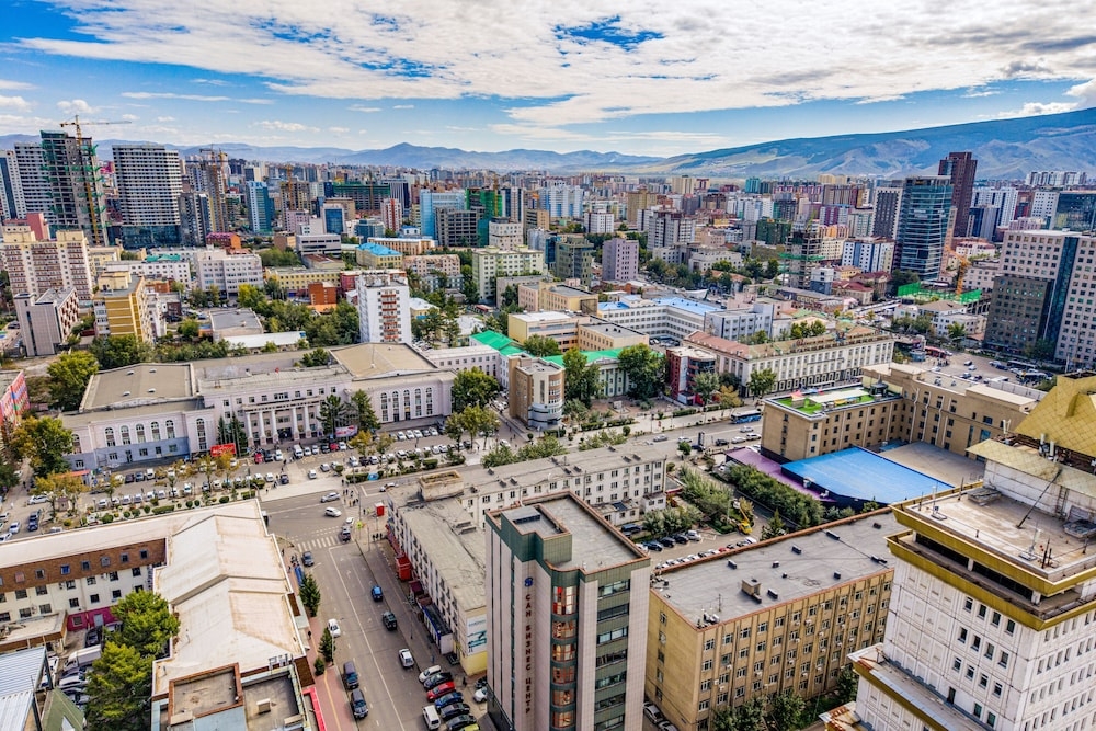 숙박 시설에서 보는 시내 전망