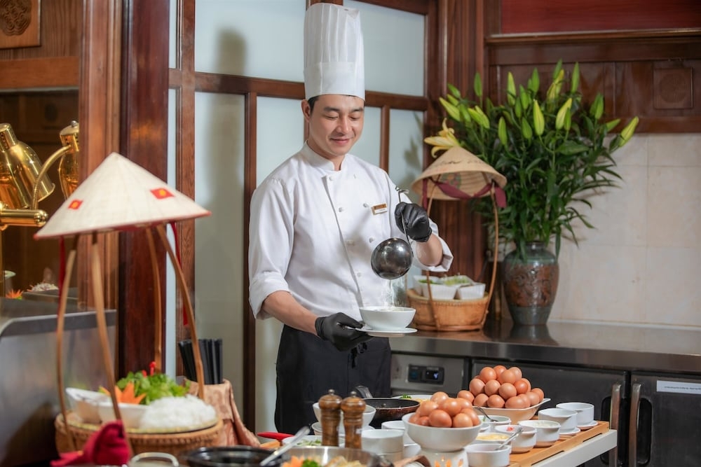 뷔페 아침 식사