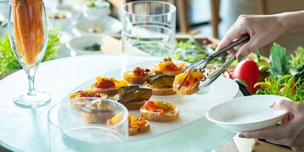 뷔페 아침 식사