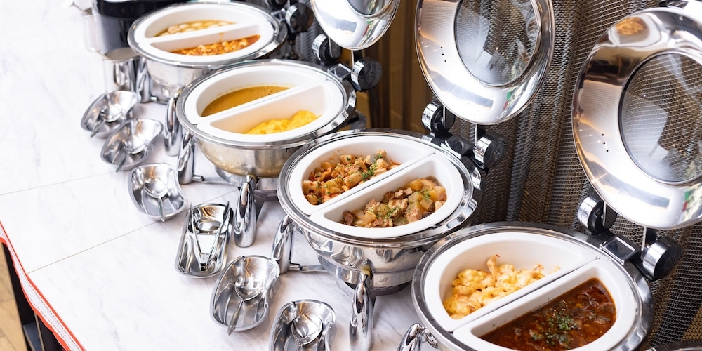 뷔페 아침 식사