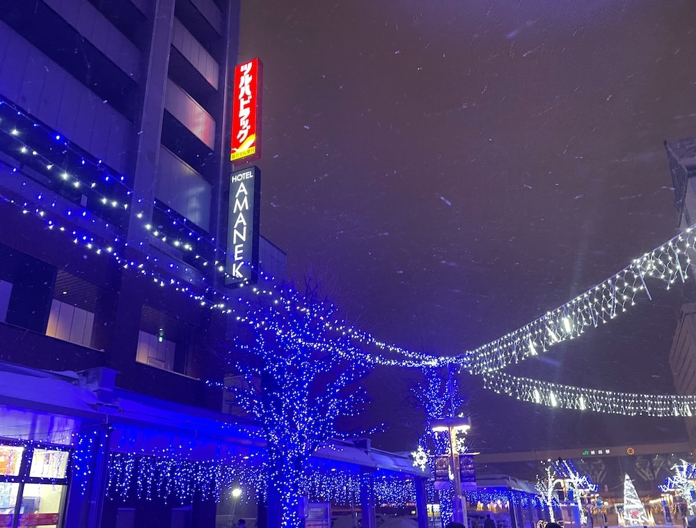 숙박 시설에서 보는 시내 전망