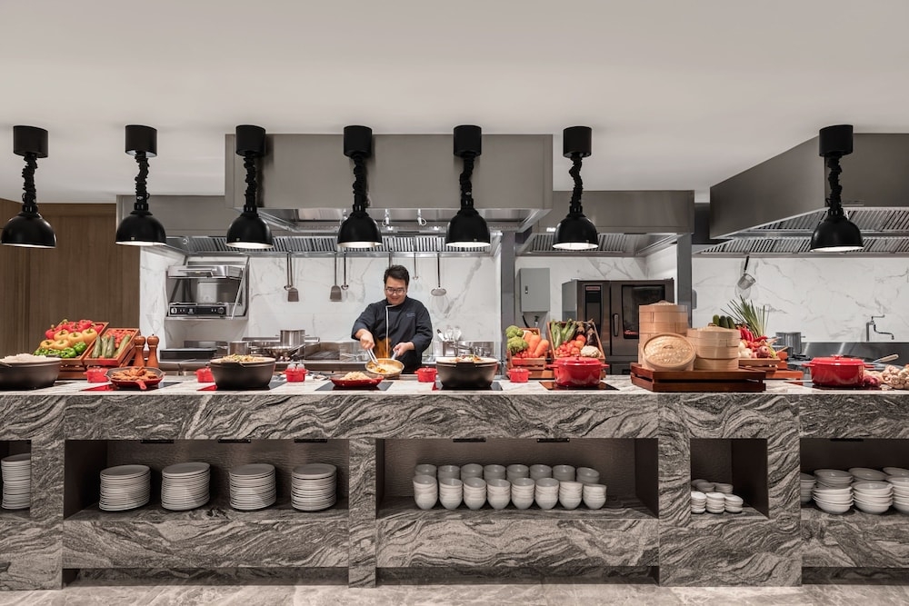 뷔페 아침 식사