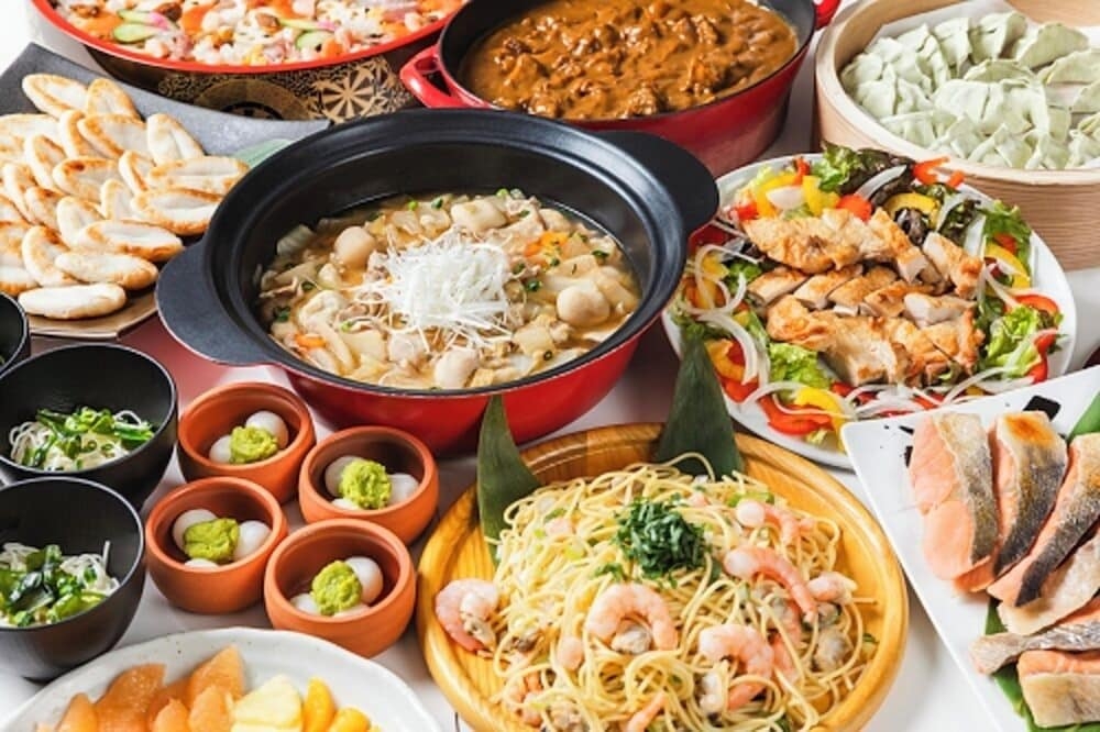 뷔페 아침 식사