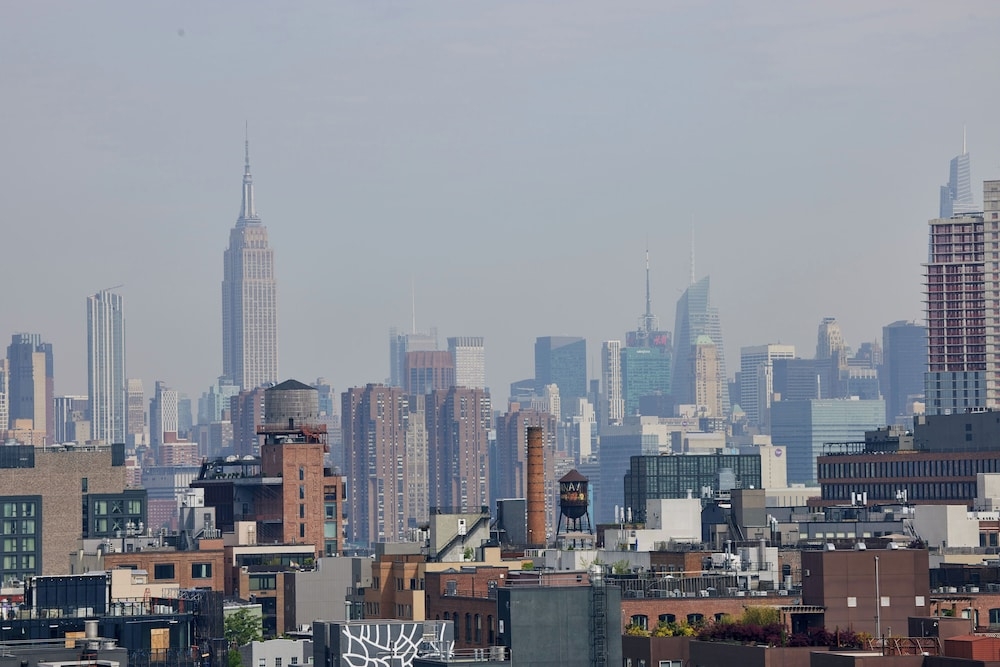 숙박 시설에서 보는 시내 전망