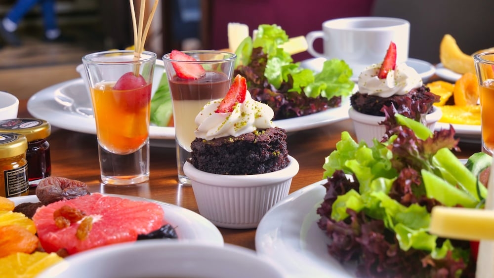 뷔페 아침 식사